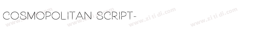 Cosmopolitan Script字体转换